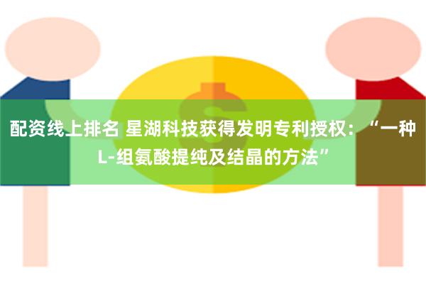 配资线上排名 星湖科技获得发明专利授权：“一种L-组氨酸提纯