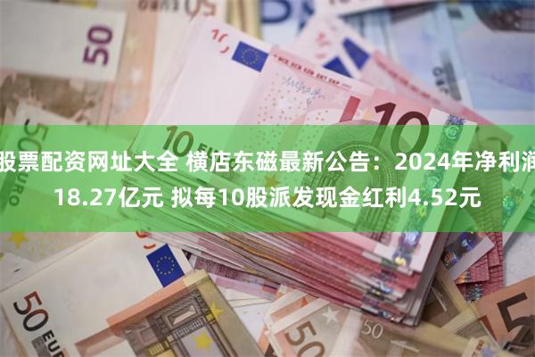   股票配资网址大全 横店东磁最新公告：2024年净利润18.27亿元 拟每10股派发现金红利4.52元