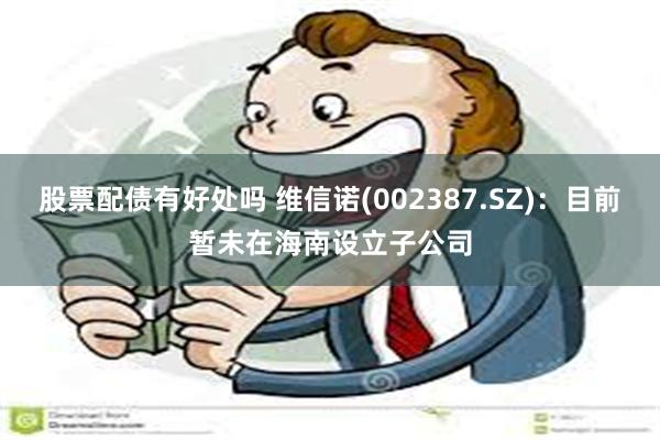   股票配债有好处吗 维信诺(002387.SZ)：目前暂未在海南设立子公司